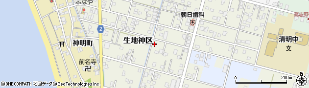 富山県黒部市生地神区262周辺の地図