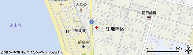 富山県黒部市生地神区273周辺の地図