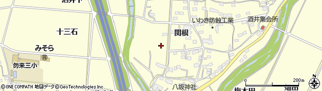 福島県いわき市勿来町酒井（関根）周辺の地図