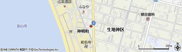 富山県黒部市生地神区276周辺の地図