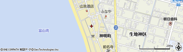富山県黒部市生地（神明町）周辺の地図