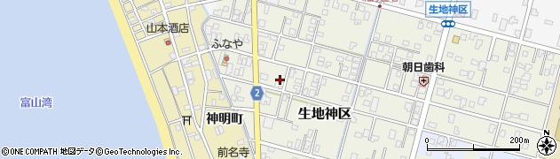 富山県黒部市生地神区312周辺の地図