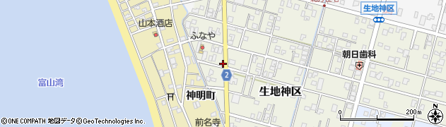 富山県黒部市生地神区306周辺の地図