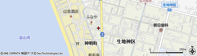 富山県黒部市生地神区303-1周辺の地図
