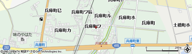 石川県羽咋市兵庫町（ワ）周辺の地図