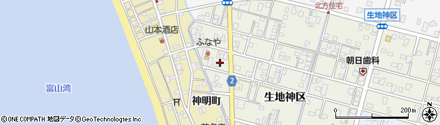 富山県黒部市生地神区302周辺の地図
