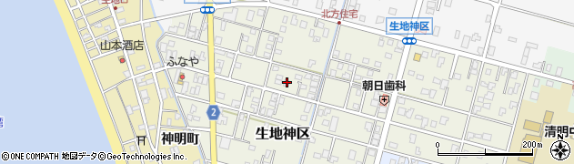 富山県黒部市生地神区322周辺の地図