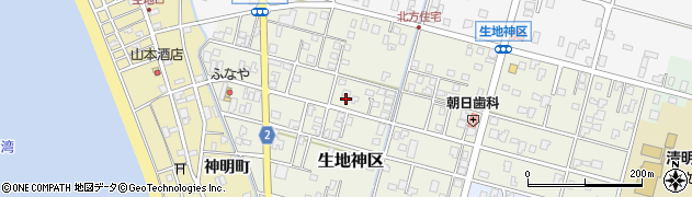 富山県黒部市生地神区321-4周辺の地図
