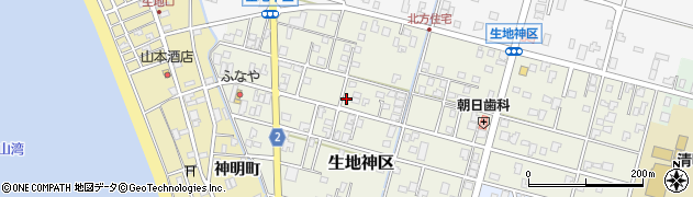 富山県黒部市生地神区318周辺の地図