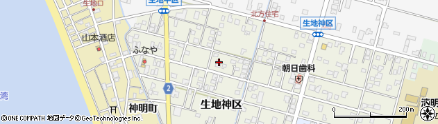富山県黒部市生地神区321周辺の地図