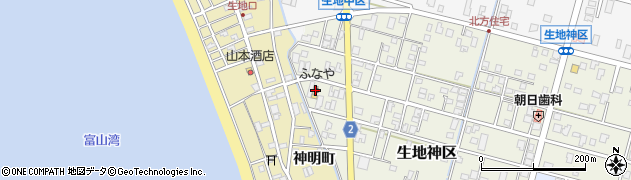 富山県黒部市生地神区281周辺の地図
