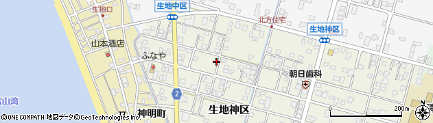 富山県黒部市生地神区317周辺の地図