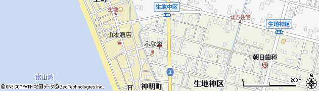 富山県黒部市生地神区283周辺の地図