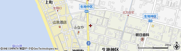 富山県黒部市生地神区305周辺の地図