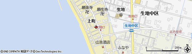 富山県黒部市生地上町周辺の地図