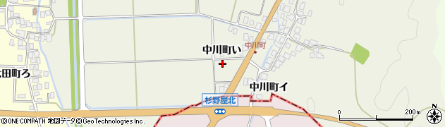 石川県羽咋市中川町（い）周辺の地図