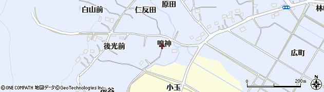 福島県いわき市勿来町白米（鳴神）周辺の地図