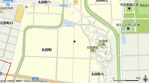 〒925-0025 石川県羽咋市太田町の地図
