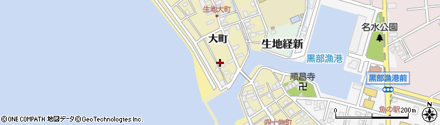 富山県黒部市生地607周辺の地図