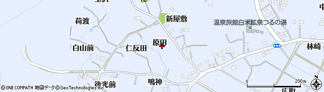 福島県いわき市勿来町白米（原田）周辺の地図