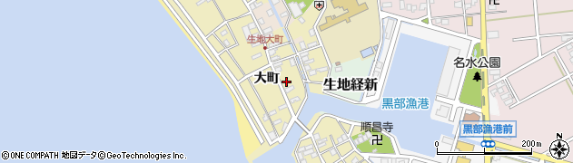 富山県黒部市生地周辺の地図