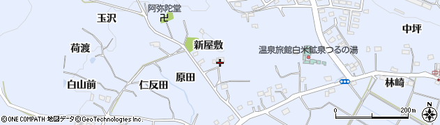 福島県いわき市勿来町白米（新屋敷）周辺の地図