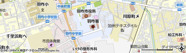 羽咋警察署周辺の地図