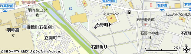 石川県羽咋市石野町ト36周辺の地図
