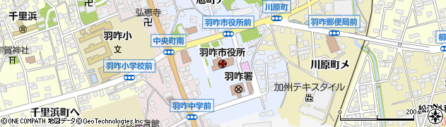 羽咋市役所　教育委員会生涯学習課女性支援ダイヤル周辺の地図