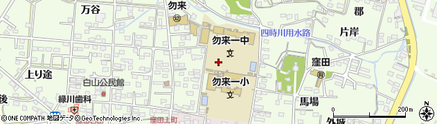 福島県いわき市勿来町窪田（伊賀屋敷）周辺の地図