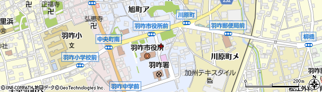 羽咋市役所　監査委員事務局周辺の地図