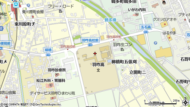 〒925-0049 石川県羽咋市柳橋町の地図