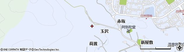 福島県いわき市勿来町白米（玉沢）周辺の地図