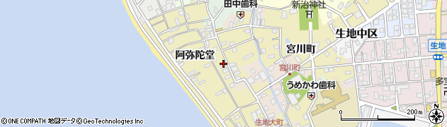 富山県黒部市生地阿弥陀堂877周辺の地図