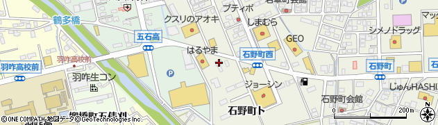 石川県羽咋市石野町ト21周辺の地図
