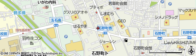 石川県羽咋市石野町ト12周辺の地図