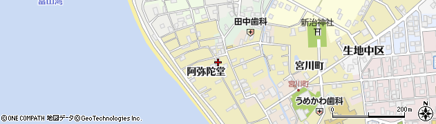 富山県黒部市生地阿弥陀堂周辺の地図