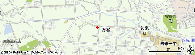 福島県いわき市勿来町窪田（万谷）周辺の地図