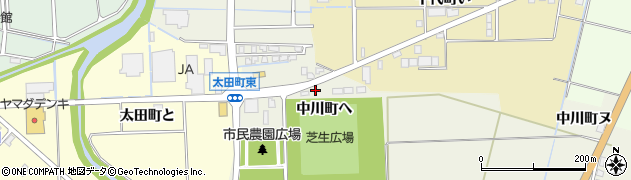 石川県羽咋市中川町（へ）周辺の地図