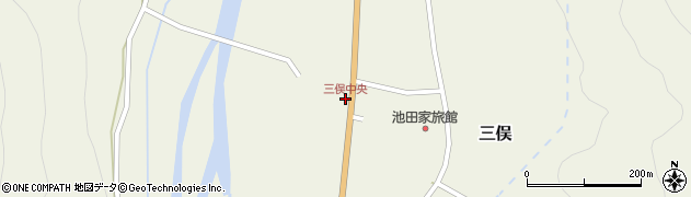 三俣中央周辺の地図