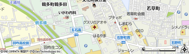石川県羽咋市石野町ト37周辺の地図