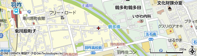 石川県羽咋市東川原町（免田）周辺の地図