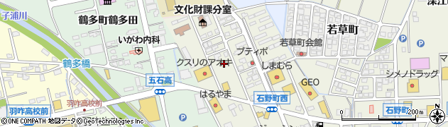 石川県羽咋市石野町ト19周辺の地図