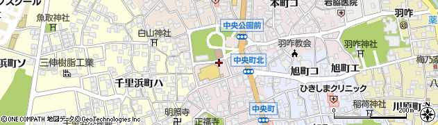 石川県羽咋市中央町（フ）周辺の地図