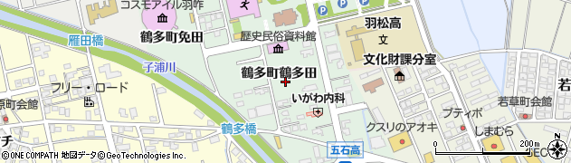 石川県羽咋市鶴多町（鶴多田）周辺の地図