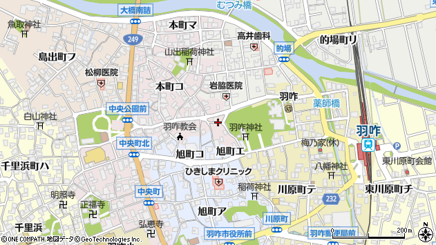 〒925-0035 石川県羽咋市本町の地図