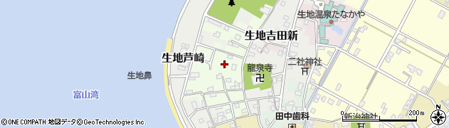 富山県黒部市生地吉田周辺の地図