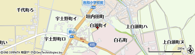 石川県羽咋市白瀬町（イ）周辺の地図