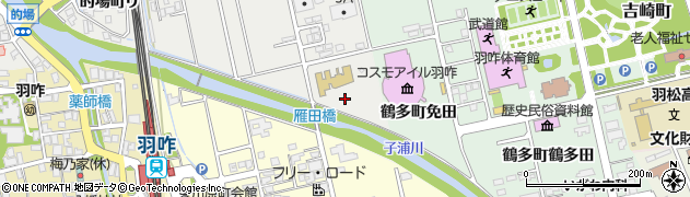 石川県羽咋市東的場町（古川田）周辺の地図
