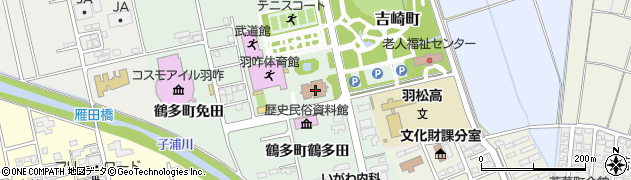 羽咋市武道館周辺の地図